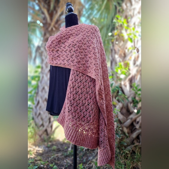 Hand Crafted OOAK Classic Exquisite Contemporary Wool Rosewood Knit Scarf - Picture 10 of 16